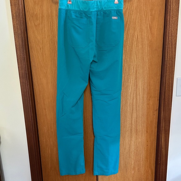 Figs Teal Scrub Pants with Drawstring - Picture 2 of 3